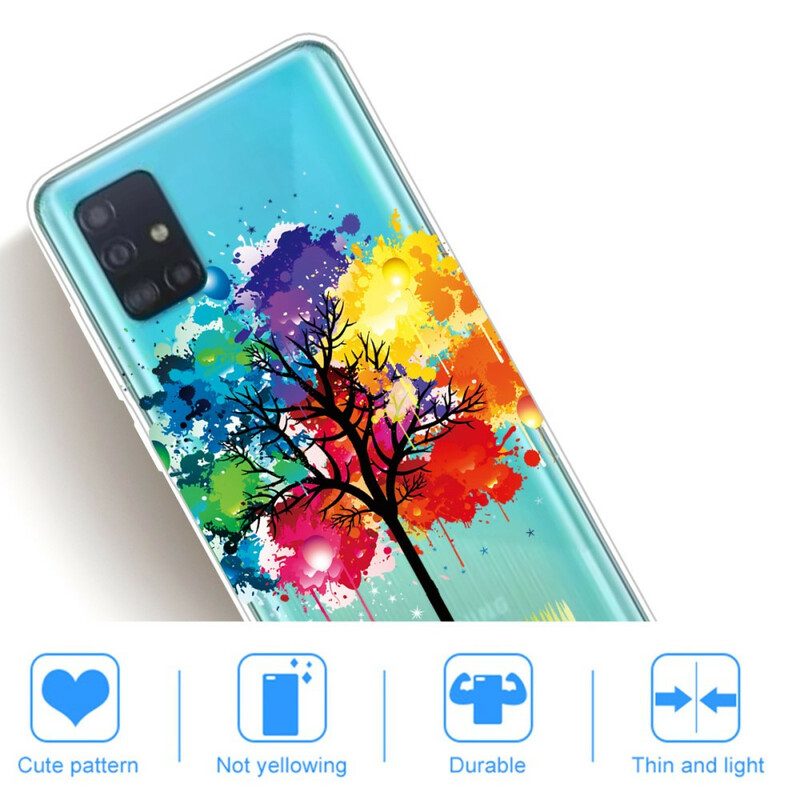 Skal För Samsung Galaxy A71 Transparent Akvarellträd