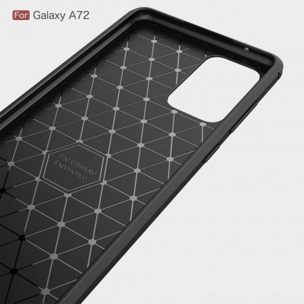 Skal För Samsung Galaxy A72 4G / 5G Borstad Kolfiber