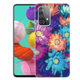 Skal För Samsung Galaxy A72 4G / 5G Flexibla Blommor