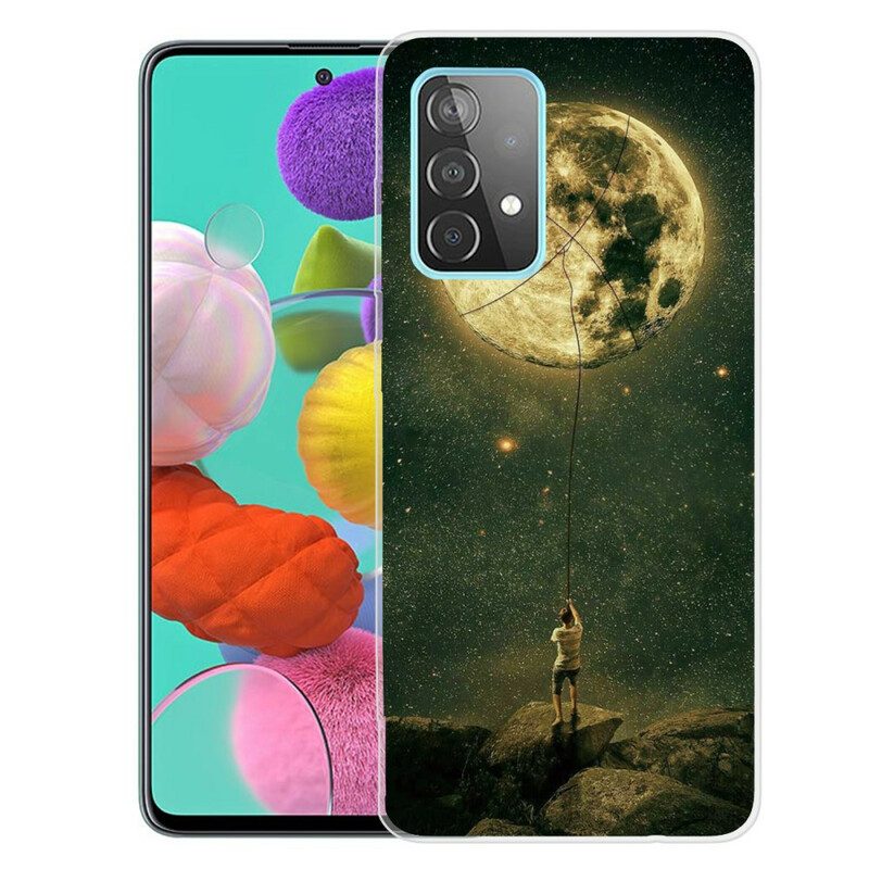 Skal För Samsung Galaxy A72 4G / 5G Flexible Moon Man