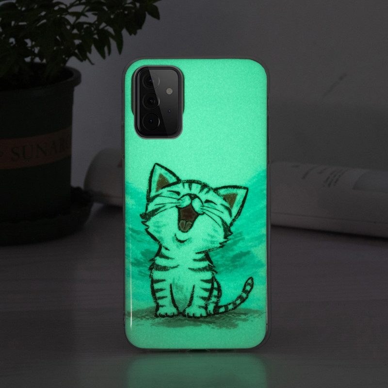 Skal För Samsung Galaxy A72 4G / 5G Fluorescerande Kat