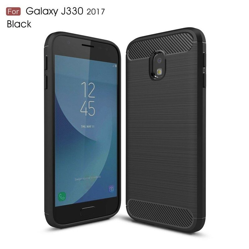 Skal För Samsung Galaxy J3 2017 Borstad Kolfiber