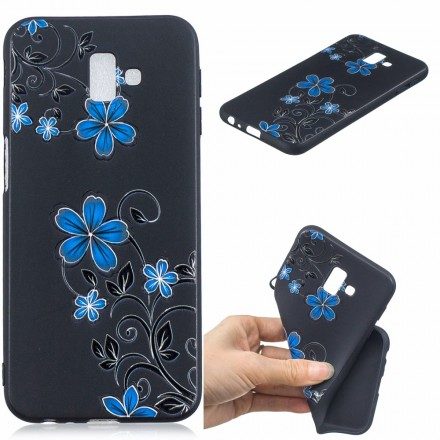 Skal För Samsung Galaxy J6 Plus Blå Blommor