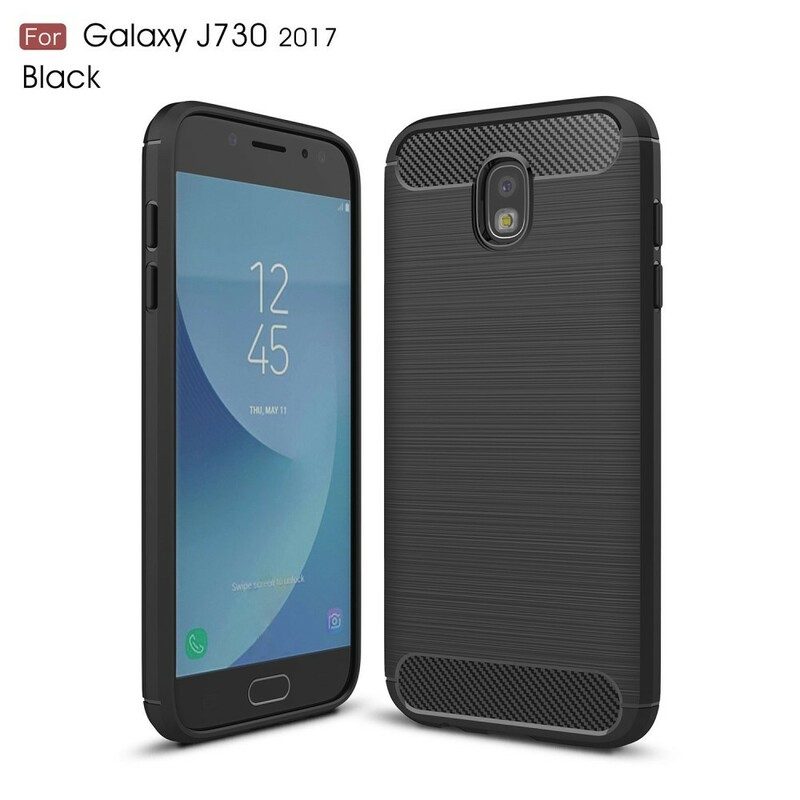 Skal För Samsung Galaxy J7 2017 Borstad Kolfiber