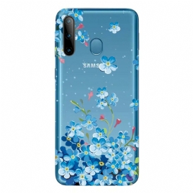 Skal För Samsung Galaxy M11 Blå Blommor