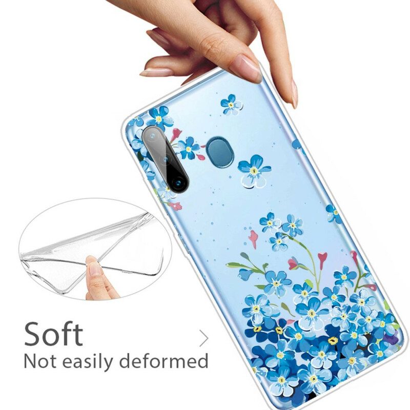 Skal För Samsung Galaxy M11 Blå Blommor