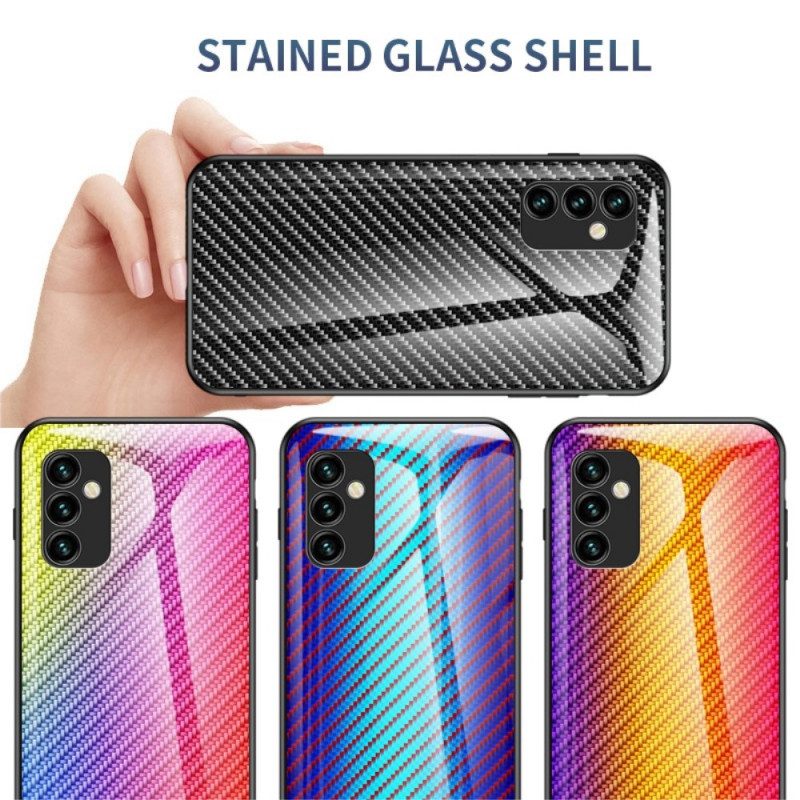 Skal För Samsung Galaxy M23 5G Kolfiberhärdat Glas