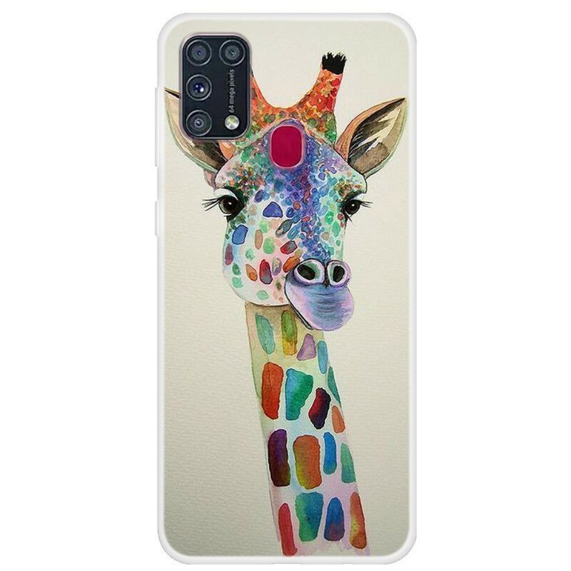 Skal För Samsung Galaxy M31 Färgglad Giraff