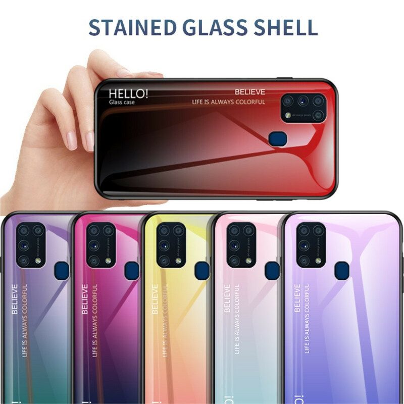 Skal För Samsung Galaxy M31 Hej Härdat Glas