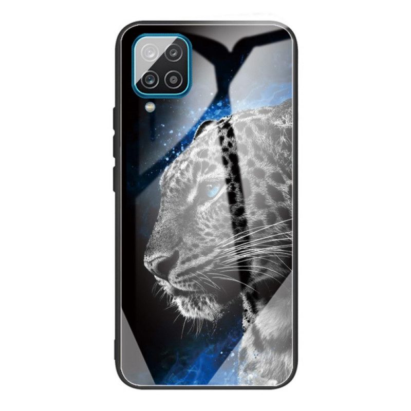 Skal För Samsung Galaxy M32 Feline Face Härdat Glas