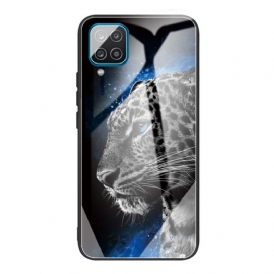 Skal För Samsung Galaxy M32 Feline Face Härdat Glas