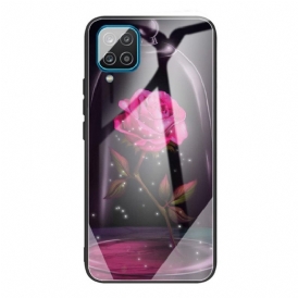Skal För Samsung Galaxy M32 Magiskt Rosa Härdat Glas