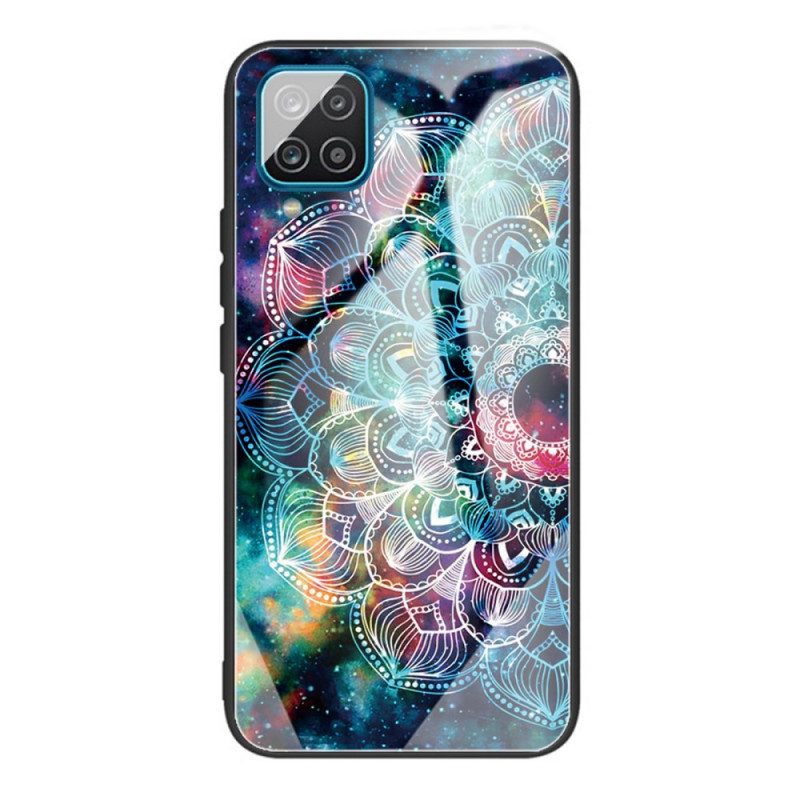 Skal För Samsung Galaxy M32 Mandala I Härdat Glas