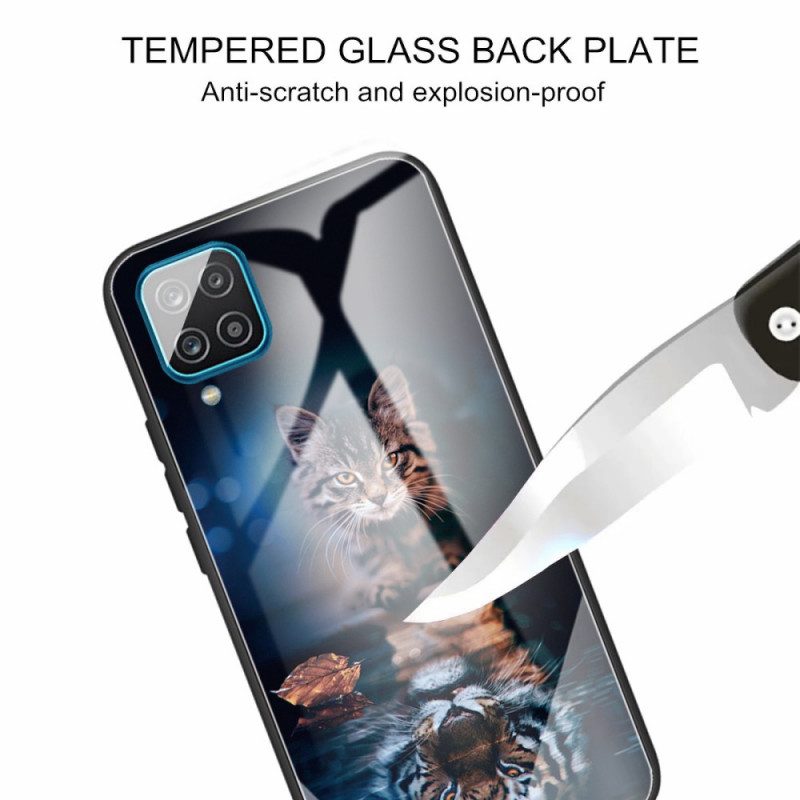 Skal För Samsung Galaxy M32 Min Tiger Härdat Glas