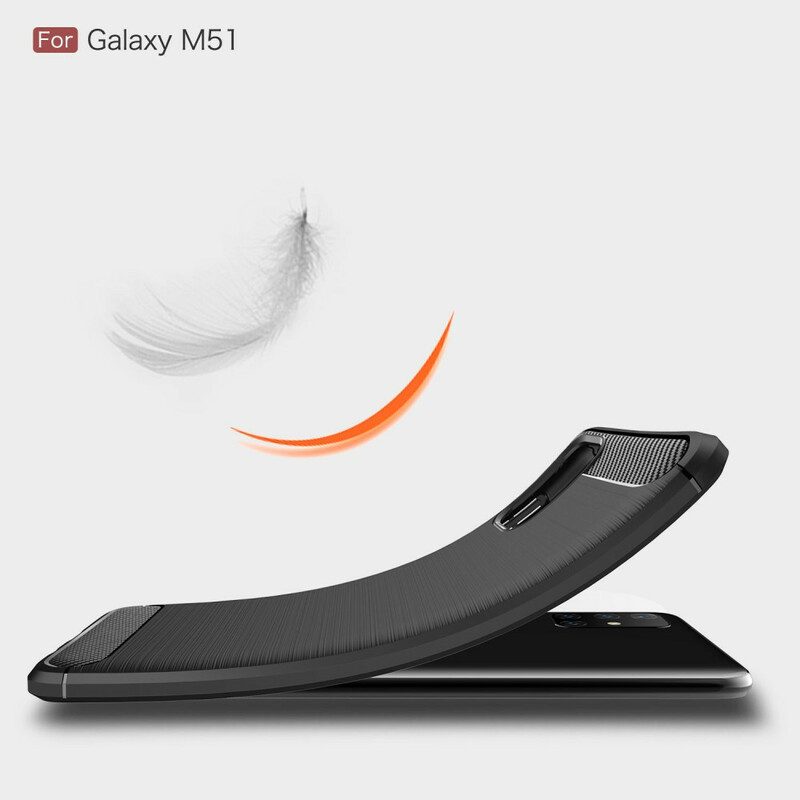 Skal För Samsung Galaxy M51 Borstad Kolfiber