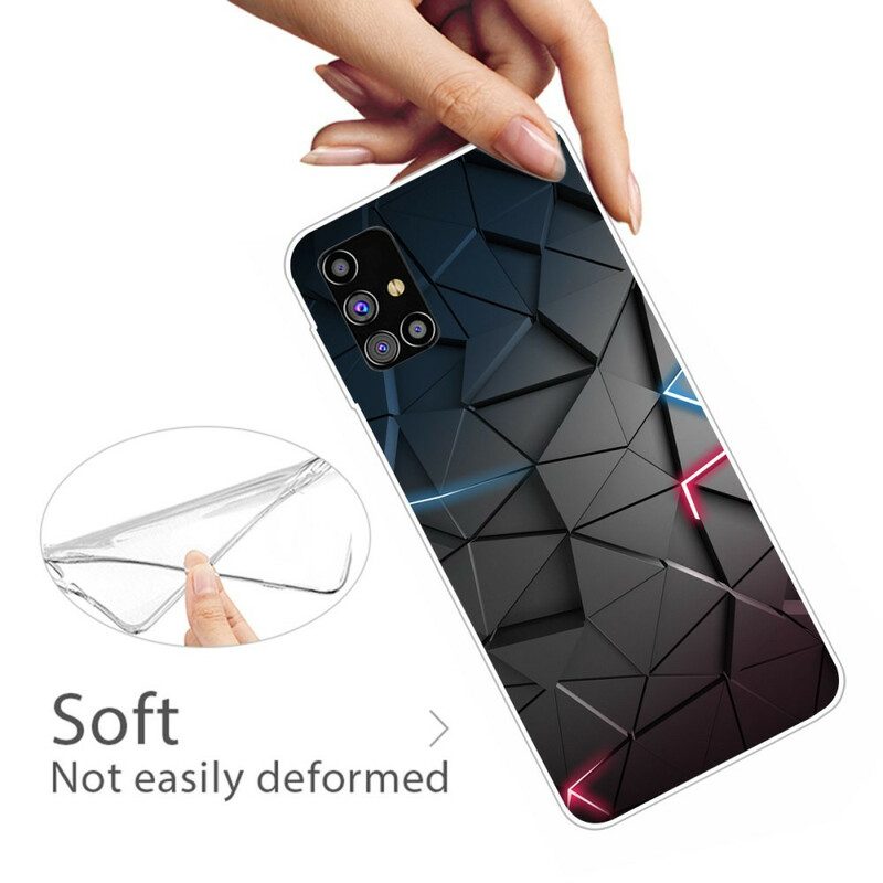 Skal För Samsung Galaxy M51 Flexibel Geometri