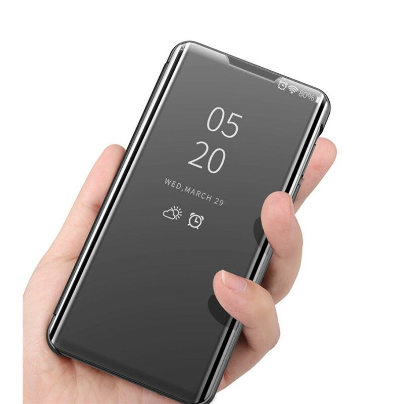 Skal För Samsung Galaxy M51 Spegel Och Konstläder