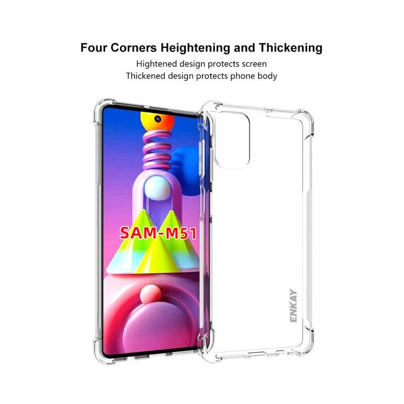 Skal För Samsung Galaxy M51 Transparent Enkay