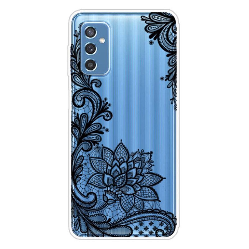 Skal För Samsung Galaxy M52 5G Broderade Blommor