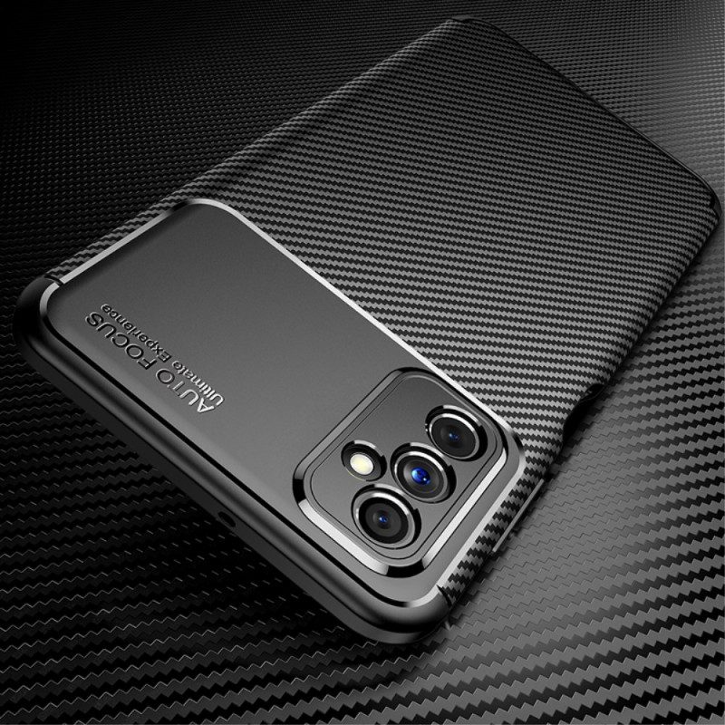 Skal För Samsung Galaxy M52 5G Flexibel Kolfiberstruktur