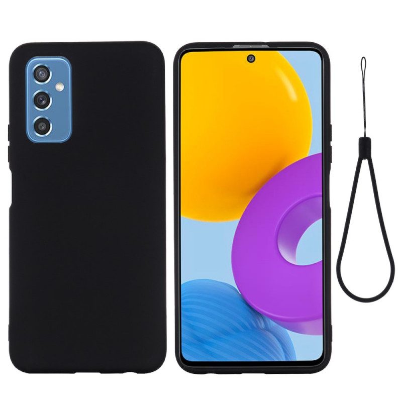 Skal För Samsung Galaxy M52 5G Med Kedjar Flytande Silikonrem