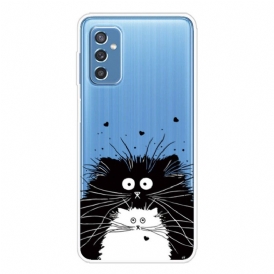 Skal För Samsung Galaxy M52 5G Svarta Och Vita Katter