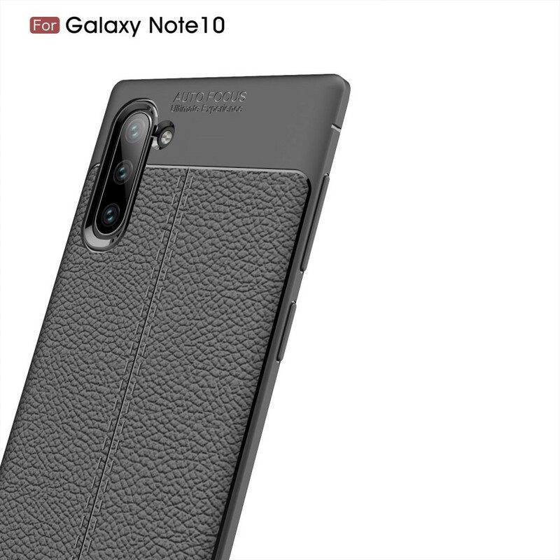 Skal För Samsung Galaxy Note 10 Double Line Litchi Lädereffekt