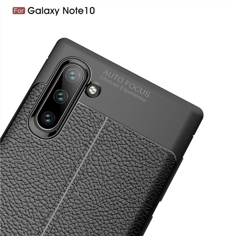 Skal För Samsung Galaxy Note 10 Double Line Litchi Lädereffekt