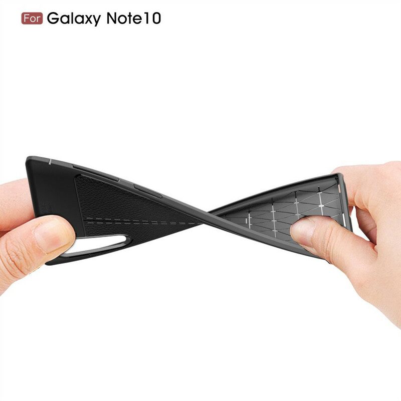 Skal För Samsung Galaxy Note 10 Double Line Litchi Lädereffekt