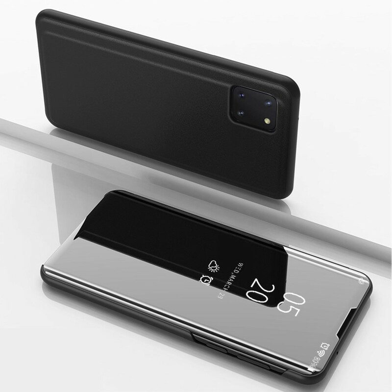 Skal För Samsung Galaxy Note 10 Lite Spegel Och Konstläder