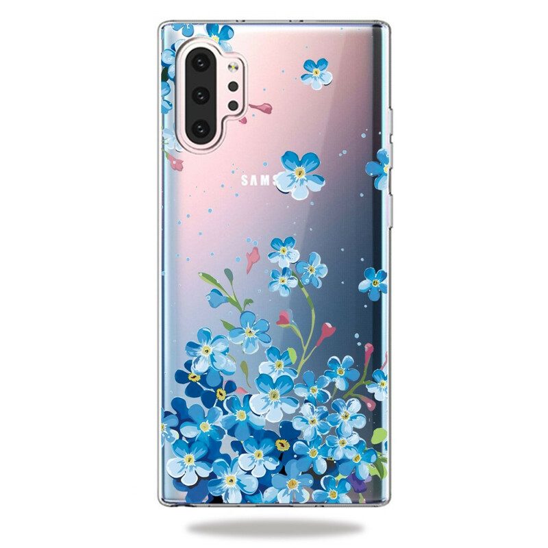 Skal För Samsung Galaxy Note 10 Plus Blå Blommor