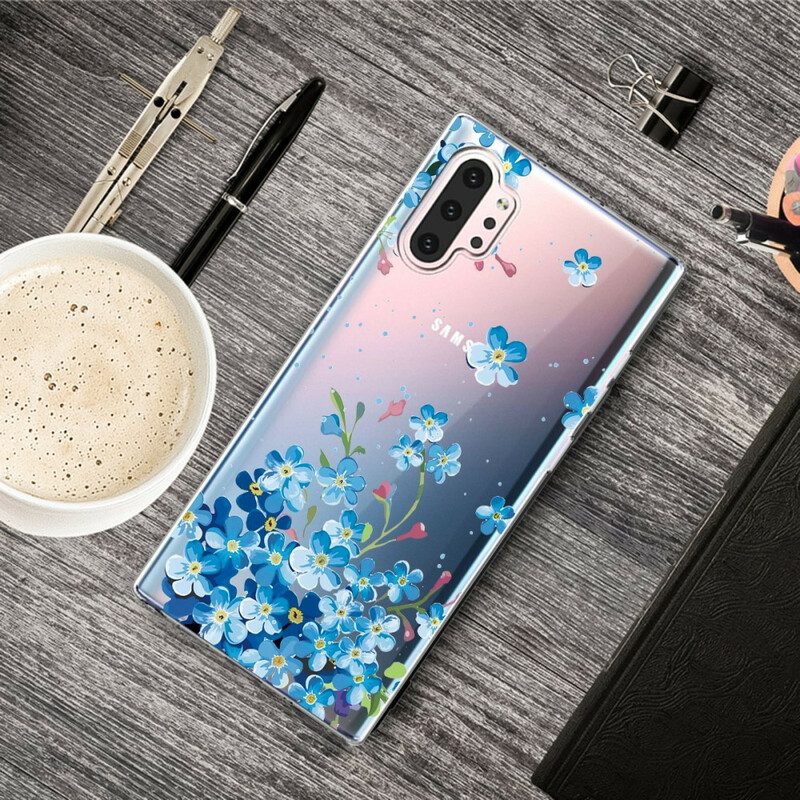 Skal För Samsung Galaxy Note 10 Plus Blå Blommor