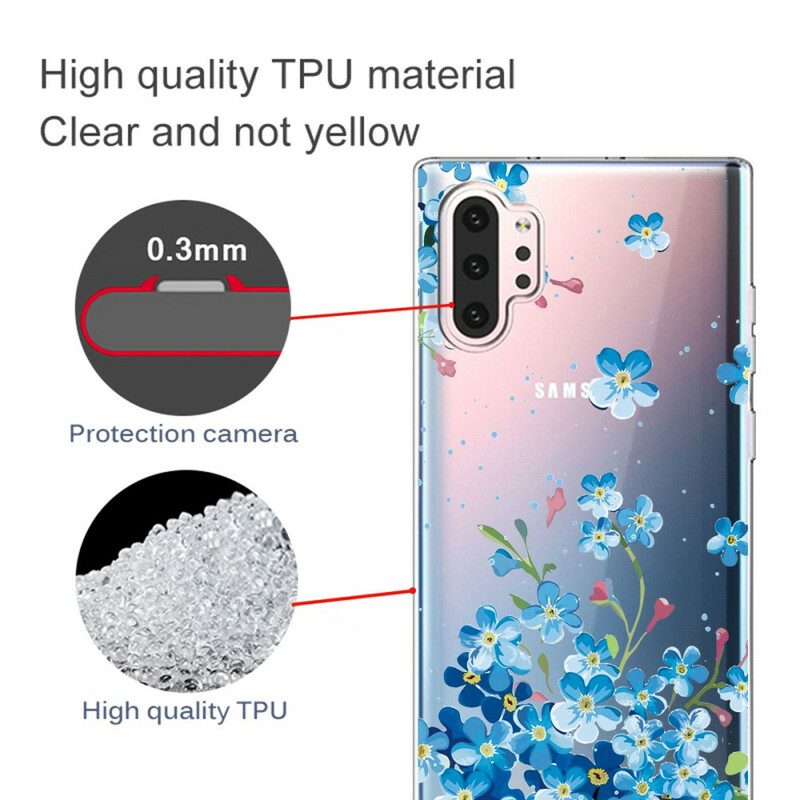 Skal För Samsung Galaxy Note 10 Plus Blå Blommor