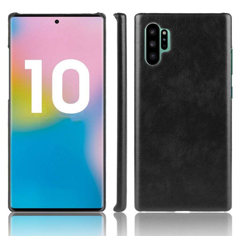 Skal För Samsung Galaxy Note 10 Plus Klassisk Litchi-lädereffekt