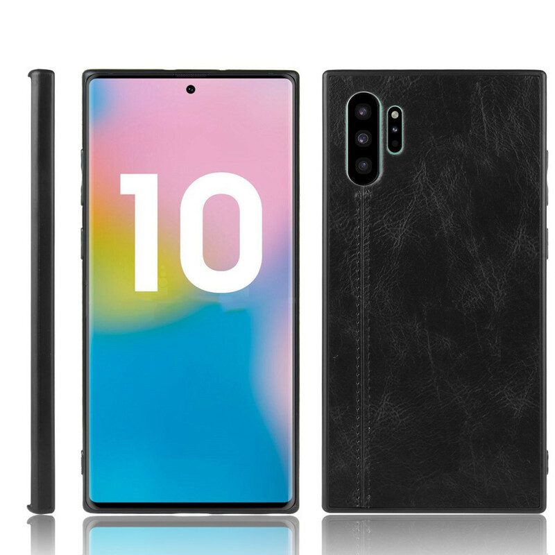 Skal För Samsung Galaxy Note 10 Plus Stygn I Lädersömmar