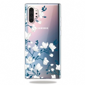 Skal För Samsung Galaxy Note 10 Plus Vita Blommor