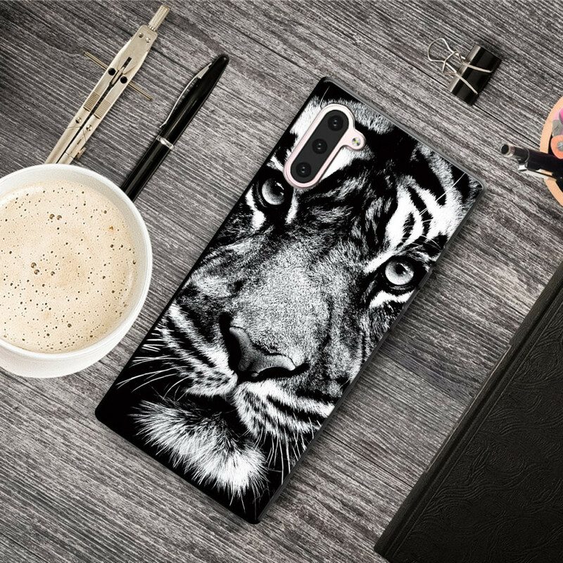 Skal För Samsung Galaxy Note 10 Svartvit Tiger