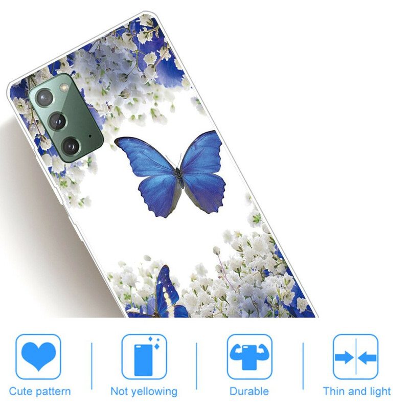 Skal För Samsung Galaxy Note 20 Fjärilar