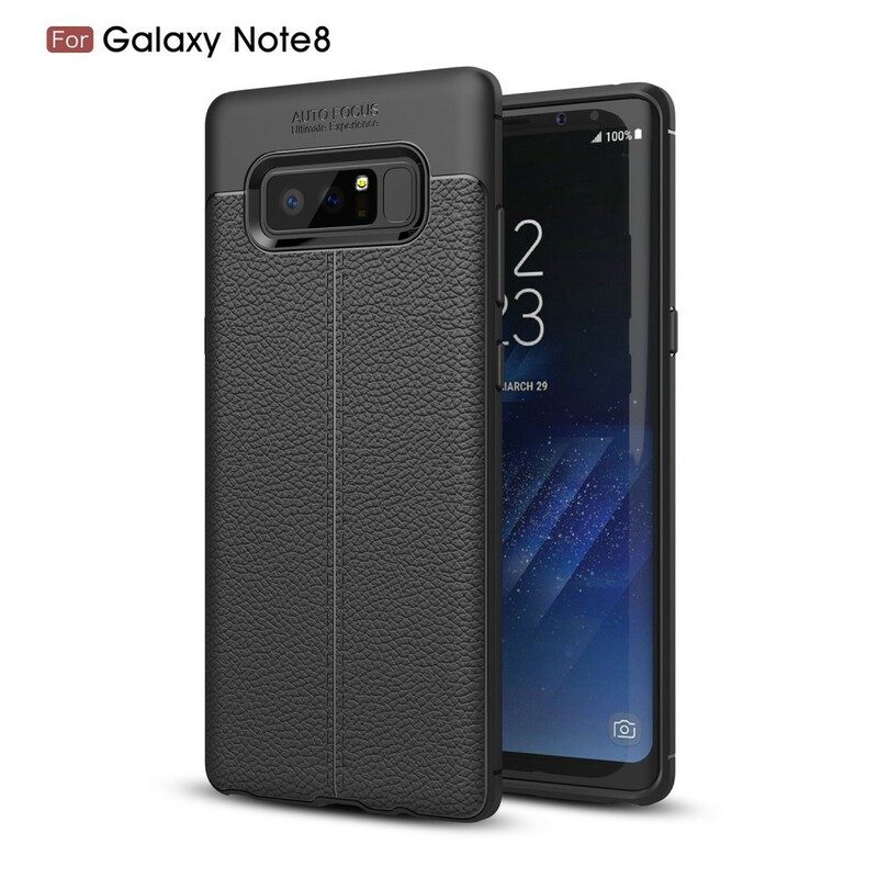 Skal För Samsung Galaxy Note 8 Double Line Litchi Lädereffekt