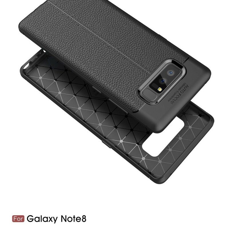 Skal För Samsung Galaxy Note 8 Double Line Litchi Lädereffekt