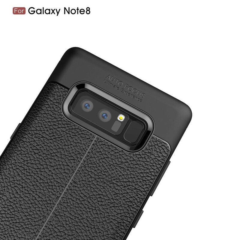 Skal För Samsung Galaxy Note 8 Double Line Litchi Lädereffekt