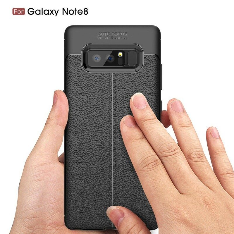 Skal För Samsung Galaxy Note 8 Double Line Litchi Lädereffekt