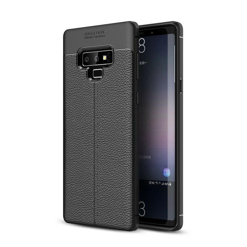 Skal För Samsung Galaxy Note 9 Double Line Litchi Lädereffekt