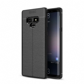 Skal För Samsung Galaxy Note 9 Double Line Litchi Lädereffekt