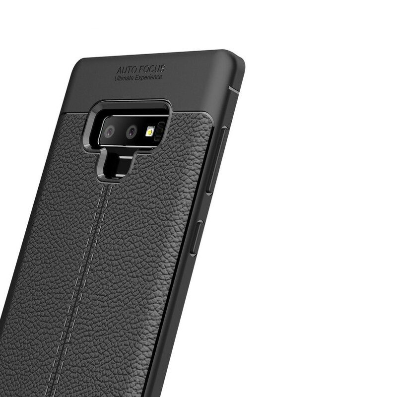 Skal För Samsung Galaxy Note 9 Double Line Litchi Lädereffekt