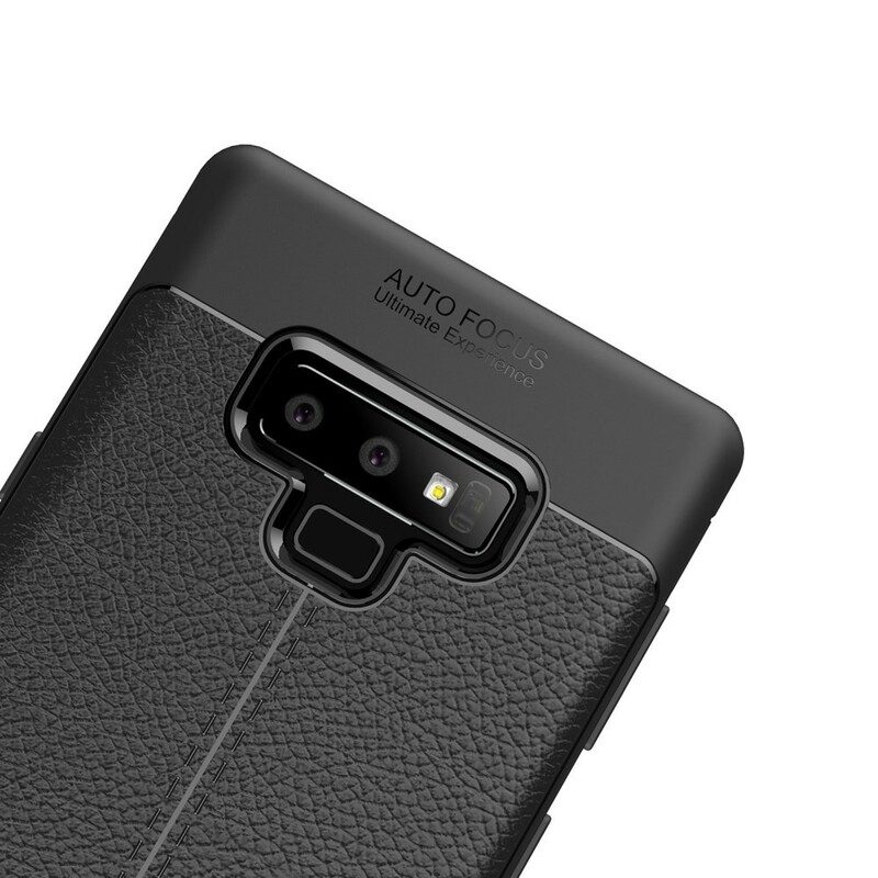 Skal För Samsung Galaxy Note 9 Double Line Litchi Lädereffekt