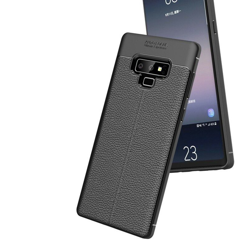 Skal För Samsung Galaxy Note 9 Double Line Litchi Lädereffekt