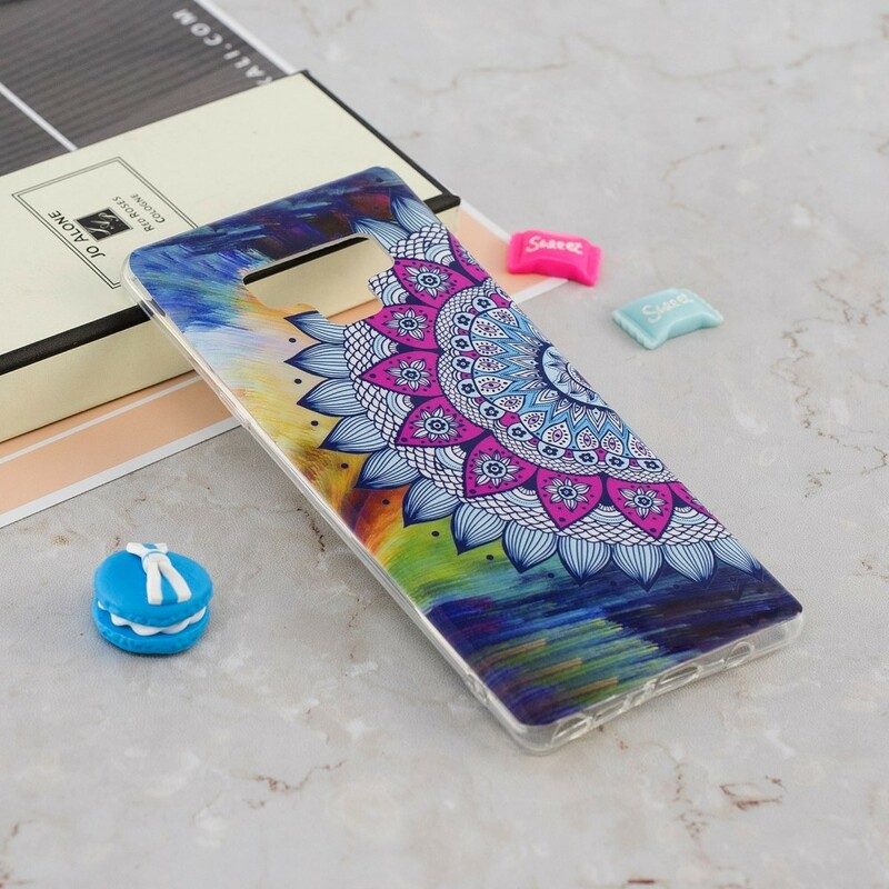 Skal För Samsung Galaxy Note 9 Fluorescerande Mandalauggla