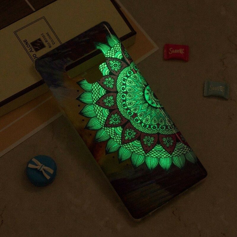 Skal För Samsung Galaxy Note 9 Fluorescerande Mandalauggla