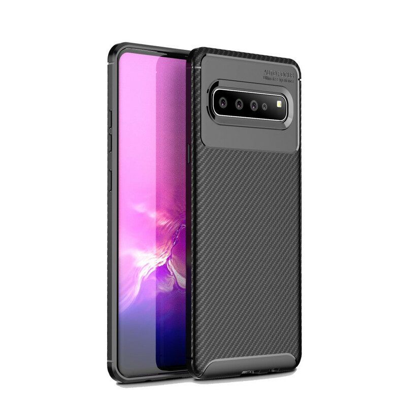 Skal För Samsung Galaxy S10 5G Flexibel Kolfiberstruktur